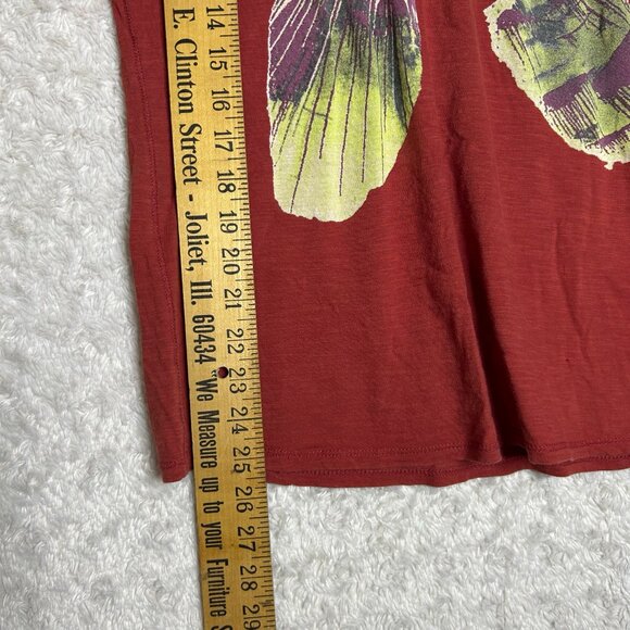 Lucky Brand Women’s Large Maroon Blouse with Lace Scoop Neck Detailing - Picture 10 of 10